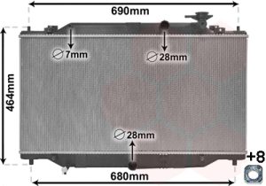 Radiator racire motor MAZDA 3 limuzina (BM_, BN_) 2.2 D diesel 150 cai VAN WEZEL 27012701