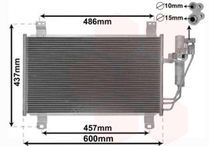 Condensator climatizare MAZDA 2 hatchback (DL, DJ) 1.5 SKYACTIV-G (DJLFS) benzina 115 cai VAN WEZEL 27015701