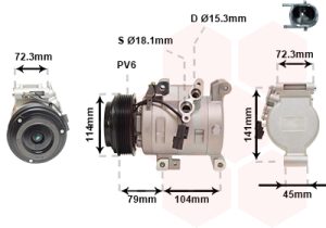 Compresor climatizare MAZDA 3 (BM, BN) 1.5 benzina 120 cai VAN WEZEL 2701K702