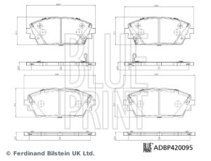 Placute frana MAZDA 3 hatchback (BP) 2.0 SKYACTIV-G (BP5H, BP6H) benzina 150 cai BLUE PRINT ADBP420095