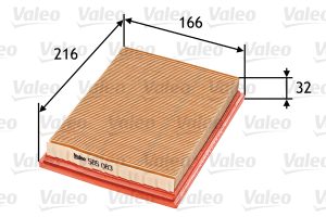 Filtru aer MAZDA 2 (DY) 1.2 (DY3W) benzina 75 cai VALEO 585083