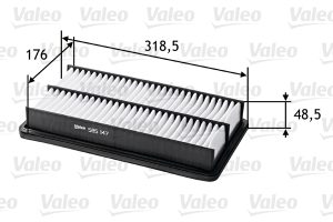 Filtru aer MAZDA 6 combi (GH) 2.5 MZR (GH5FW) benzina 170 cai VALEO 585147