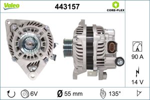 Alternator MAZDA 2 (DE_, DH_) 1.3 (DE3FS) benzina 75 cai VALEO 443157