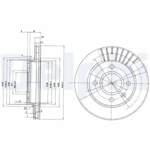 Disc frana MAZDA 121 III (JASM, JBSM) 1.8 TD diesel 75 cai DELPHI BG2440