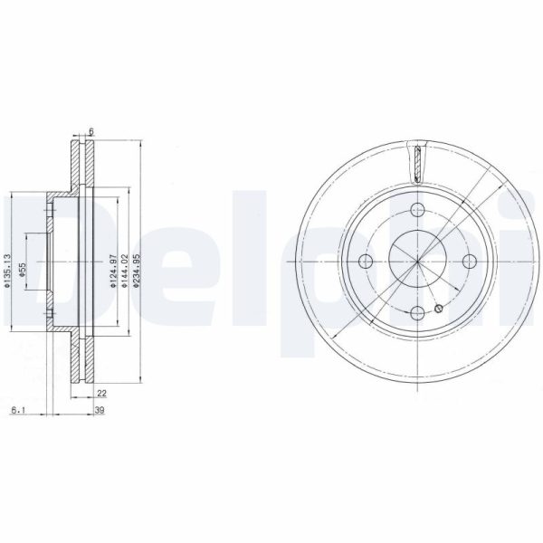 Disc frana MAZDA 323 S V (BA) 1.5 16V (BA11) benzina 88 cai DELPHI BG2629