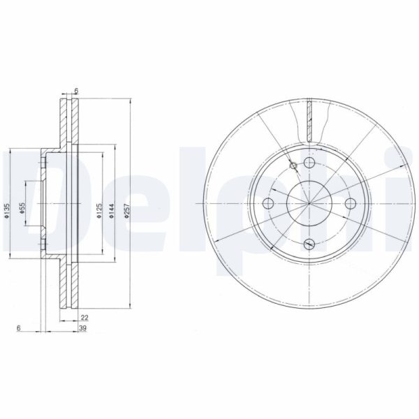 Disc frana MAZDA 323 C IV (BG) 1.8 16V Turbo 4WD (BG8S) benzina 185 cai DELPHI BG2804