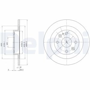 Disc frana MAZDA 323 C IV (BG) 1.8 16V Turbo 4WD (BG8S) benzina 185 cai DELPHI BG2805