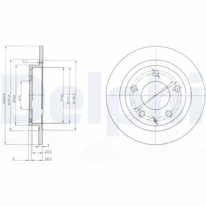 Disc frana MAZDA 323 F V (BA) 1.5 16V (BA11) benzina 88 cai DELPHI BG3084
