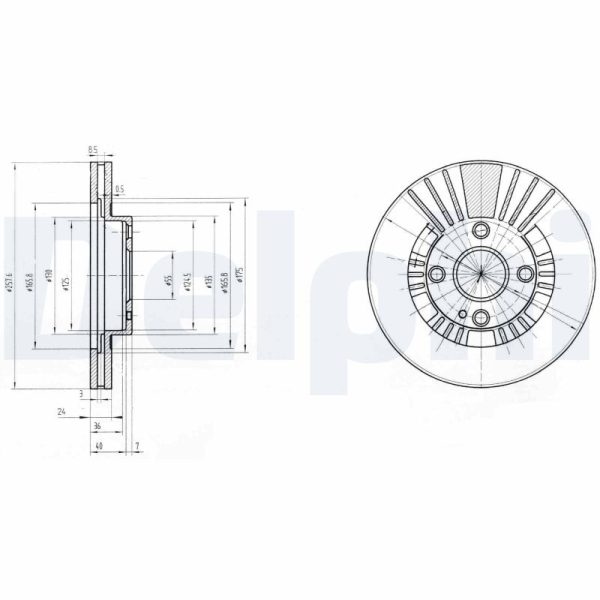 Disc frana MAZDA 323 F VI hatchback (BJ) 1.8 Astina (BJ10P) benzina 125 cai DELPHI BG3509