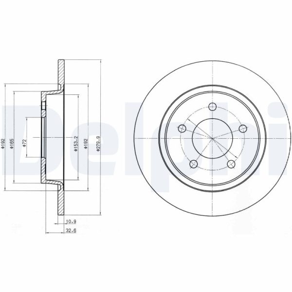 Disc frana MAZDA 5 (CW) 1.8 MZR benzina 116 cai DELPHI BG3930