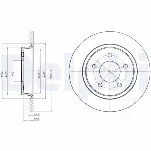 Disc frana MAZDA 3 (BK) 2.3 DiSi Turbo MPS (BK3P) benzina 250 cai DELPHI BG3930
