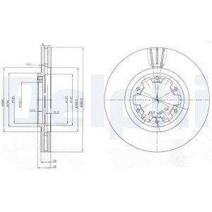 Disc frana MAZDA 3 limuzina (BL) 1.6 MZR (BL12) benzina 105 cai DELPHI BG3972