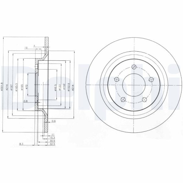 Disc frana MAZDA 5 (CW) 1.8 MZR benzina 116 cai DELPHI BG4026