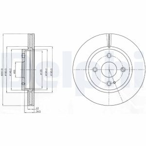 Disc frana MAZDA 2 (DE_, DH_) 1.5 MZR (DE5FS) benzina 102 cai DELPHI BG4254C