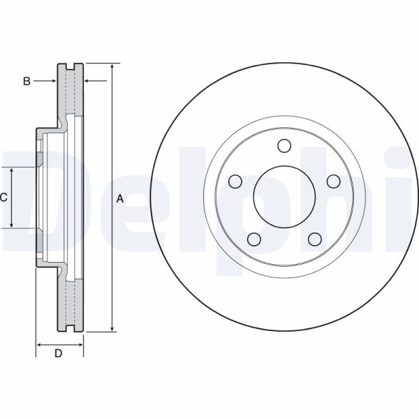 Disc frana MAZDA 6 caroserie inchisa/combi (GJ) 2.2 D diesel 175 cai DELPHI BG4562C