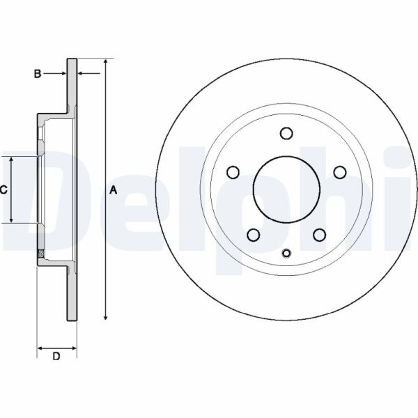 Disc frana MAZDA 3 hatchback (BP) 2.0 SKYACTIV-G (BP5H, BP6H) benzina 150 cai DELPHI BG4707C