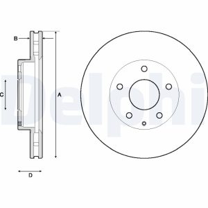 Disc frana MAZDA 3 (BM, BN) 1.5 benzina 120 cai DELPHI BG4712C