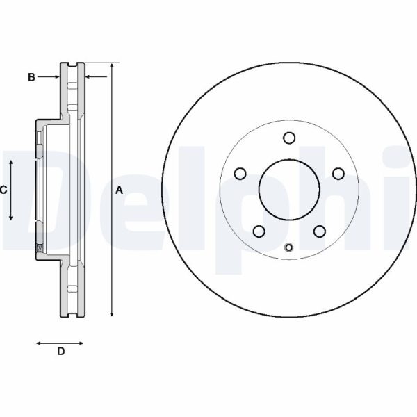 Disc frana MAZDA 3 (BM, BN) 1.5 benzina 100 cai DELPHI BG4712C