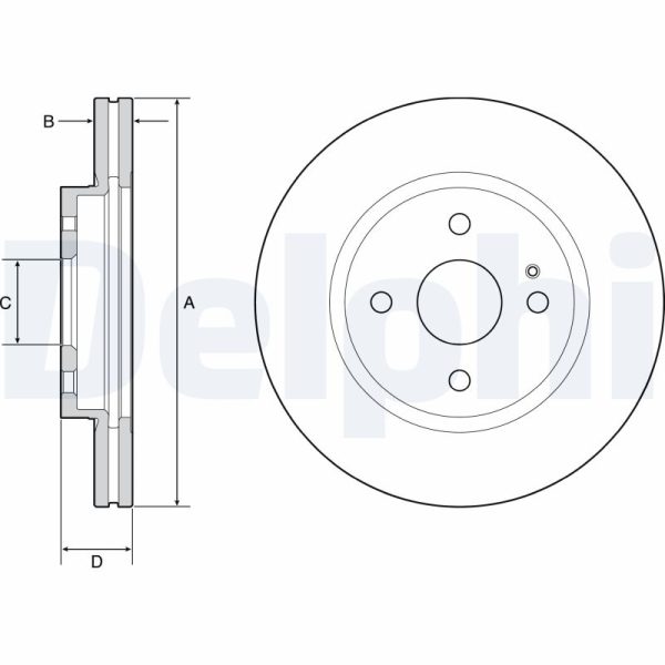 Disc frana MAZDA 2 hatchback (DL, DJ) 1.5 E-SKYACTIV G benzina/elector 115 cai DELPHI BG4942C