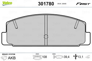 Placute frana MAZDA 323 C IV (BG) 1.8 16V Turbo 4WD (BG8S) benzina 185 cai VALEO 301780