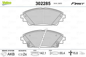 Placute frana MAZDA 3 limuzina (BM_, BN_) 1.5 D (BMLFP, BMLFS) diesel 105 cai VALEO 302285