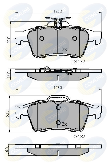 Placute frana MAZDA 5 (CW) 2.0 (CWEFW) benzina 150 cai COMLINE CBP01599
