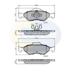 Placute frana MAZDA 121 III (JASM, JBSM) 1.3 benzina 50 cai COMLINE CBP0899