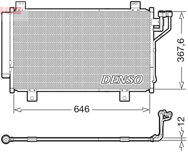 Condensator climatizare MAZDA 3 (BM, BN) 2.2 D diesel 150 cai DENSO DCN44012