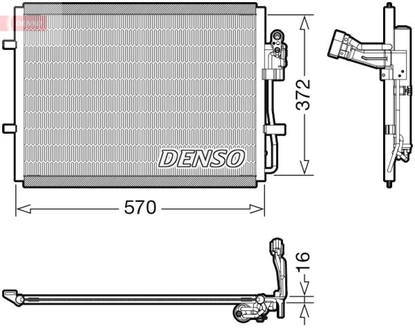 Condensator climatizare MAZDA 5 (CW) 1.6 CD diesel 116 cai DENSO DCN44016