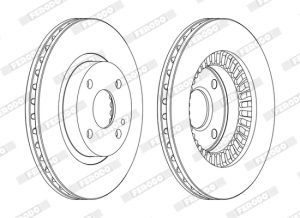 Disc frana MAZDA 323 S VI limuzina (BJ) 1.8 Protege (BJ10M) benzina 125 cai FERODO DDF1105C