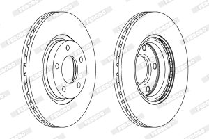 Disc frana MAZDA 3 limuzina (BL) 2.2 MZR CD (BL10) diesel 150 cai FERODO DDF1312C