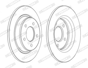 Disc frana MAZDA 5 (CW) 1.8 MZR benzina 116 cai FERODO DDF1546C