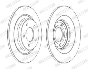 Disc frana MAZDA 5 (CW) 1.8 MZR benzina 116 cai FERODO DDF1547C