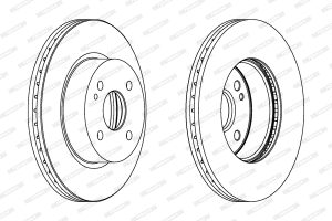 Disc frana MAZDA 2 (DE_, DH_) 1.5 MZR (DE5FS) benzina 102 cai FERODO DDF1738C