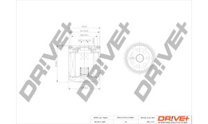 Filtru ulei MAZDA 6 Hatchback (GH) 2.5 MZR (GH5FS) benzina 170 cai DRIVE DP1110.11.0337