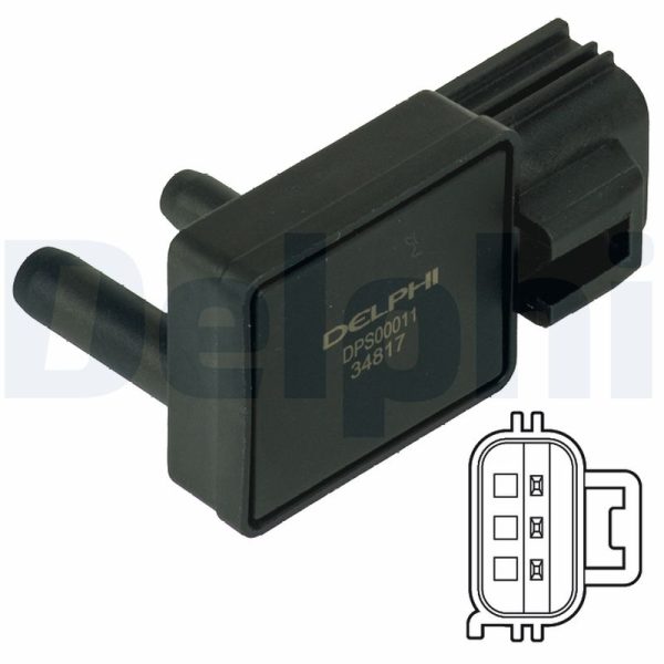 Senzor presiune gaze evacuare MAZDA 2 (DE_, DH_) 1.6 MZ-CD diesel 95 cai DELPHI DPS00011