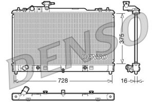 Radiator racire motor MAZDA 6 Hatchback (GH) 2.0 MZR (GHEFS) benzina 155 cai DENSO DRM44021