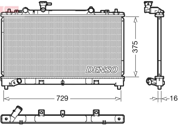 Radiator racire motor MAZDA 6 Hatchback (GH) 2.2 MZR-CD (GH10) diesel 185 cai DENSO DRM44038