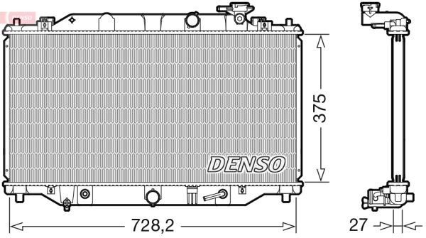 Radiator racire motor MAZDA 6 combi (GJ, GL) 2.2 D (GJ2FW, GJ692) diesel 175 cai DENSO DRM44044