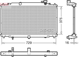 Radiator racire motor MAZDA 6 limuzina (GJ, GL) 2.5 (GJ5FP, GL1032, GL1033) benzina 192 cai DENSO DRM44048