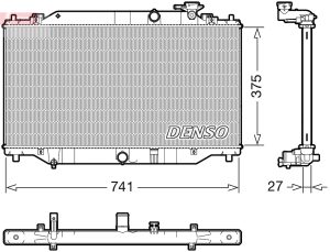 Radiator racire motor MAZDA 3 (BM, BN) 2.2 D diesel 150 cai DENSO DRM44049