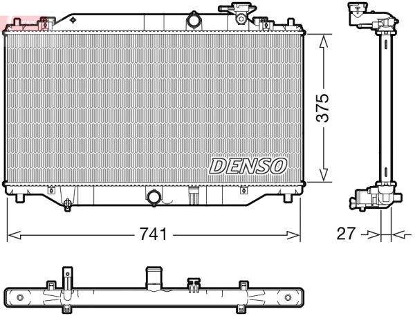 Radiator racire motor MAZDA 3 (BM, BN) 2.2 D diesel 150 cai DENSO DRM44049