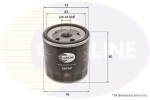 Filtru ulei MAZDA 121 III (JASM, JBSM) 1.3 benzina 50 cai COMLINE EOF041