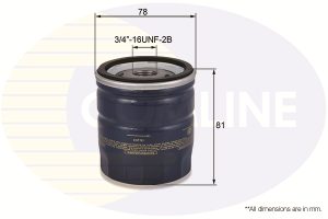 Filtru ulei MAZDA 6 Hatchback (GH) 2.0 MZR (GHEFS) benzina 155 cai COMLINE EOF181
