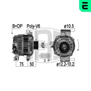 Alternator MAZDA 6 combi (GH) 2.5 MZR (GH5FW) benzina 170 cai ERA 209352A