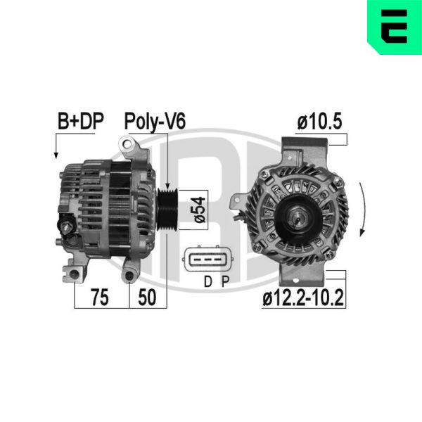 Alternator MAZDA 6 combi (GH) 2.5 MZR (GH5FW) benzina 170 cai ERA 209352A