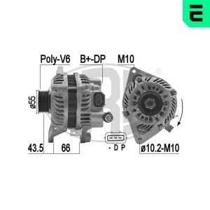 Alternator MAZDA 3 (BL) 1.6 MZR (BL14) benzina 105 cai ERA 209405A