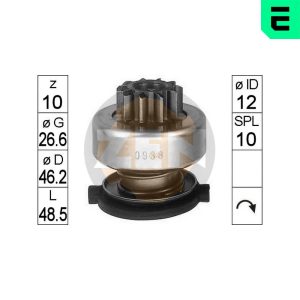 Cuplaj unisens demaror MAZDA 2 (DY) 1.2 (DY3W) benzina 75 cai ERA ZN0938