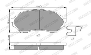 Placute frana MAZDA 323 S VI limuzina (BJ) 1.6 (BJ12) benzina 95 cai FERODO FDB1455
