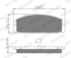 Placute frana MAZDA 323 C IV (BG) 1.7 D (BG7S) diesel 56 cai FERODO FDB372